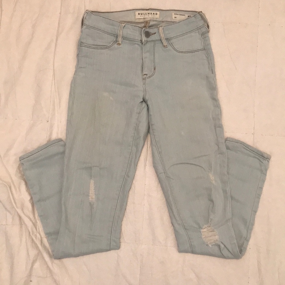 PACSUN light wash distressed jeans